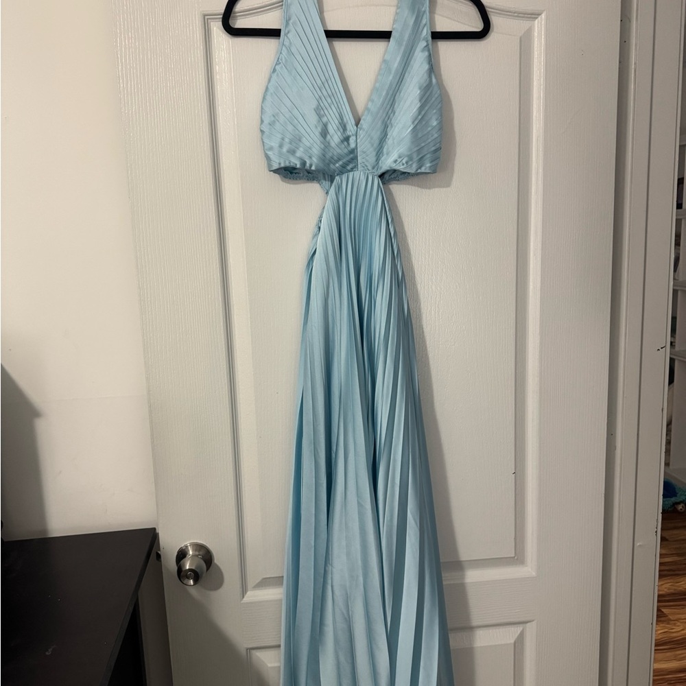 Abercrombie Giselle Pleated Cutout Maxi Dress